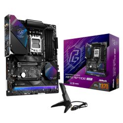 Asrock X870 RIPTIDE WIFI, AMD X870, AM5, ATX, 4 DDR5, HDMI, 2 USB4, Wi-Fi 7, 2.5G LAN, RGB, 3x M.2 Asrock X870 RIPTIDE WIFI, AMD X870, AM5, ATX, 4 DDR5, HDMI, 2 USB4, Wi-Fi 7, 2.5G LAN, RGB, 3x M.2